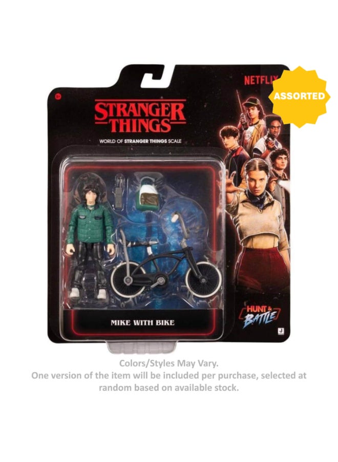 Jazwares Hunt & Battle Stranger Things Figure & Bike Set (7.5 cm, Pack of 2, Assorted) - Image 1